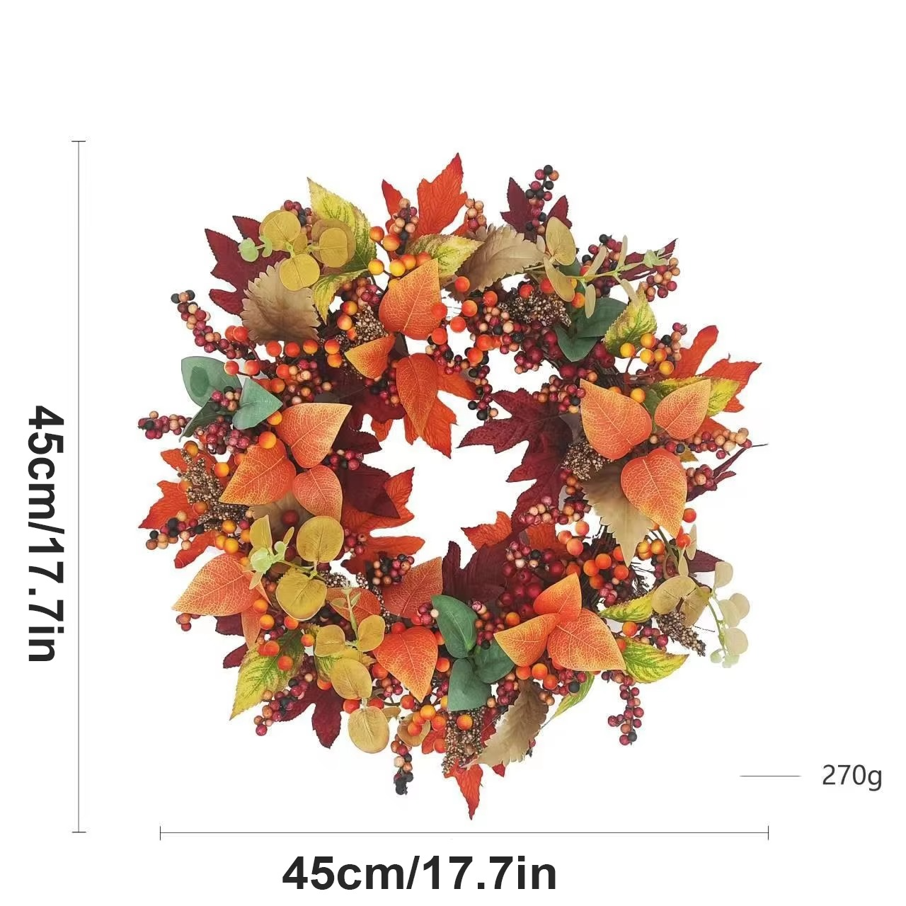 Autumn Vineyard Wreath Thanksgiving Christmas Wreath Door Decoration Home Door Hanging Door Decoration Wreath
