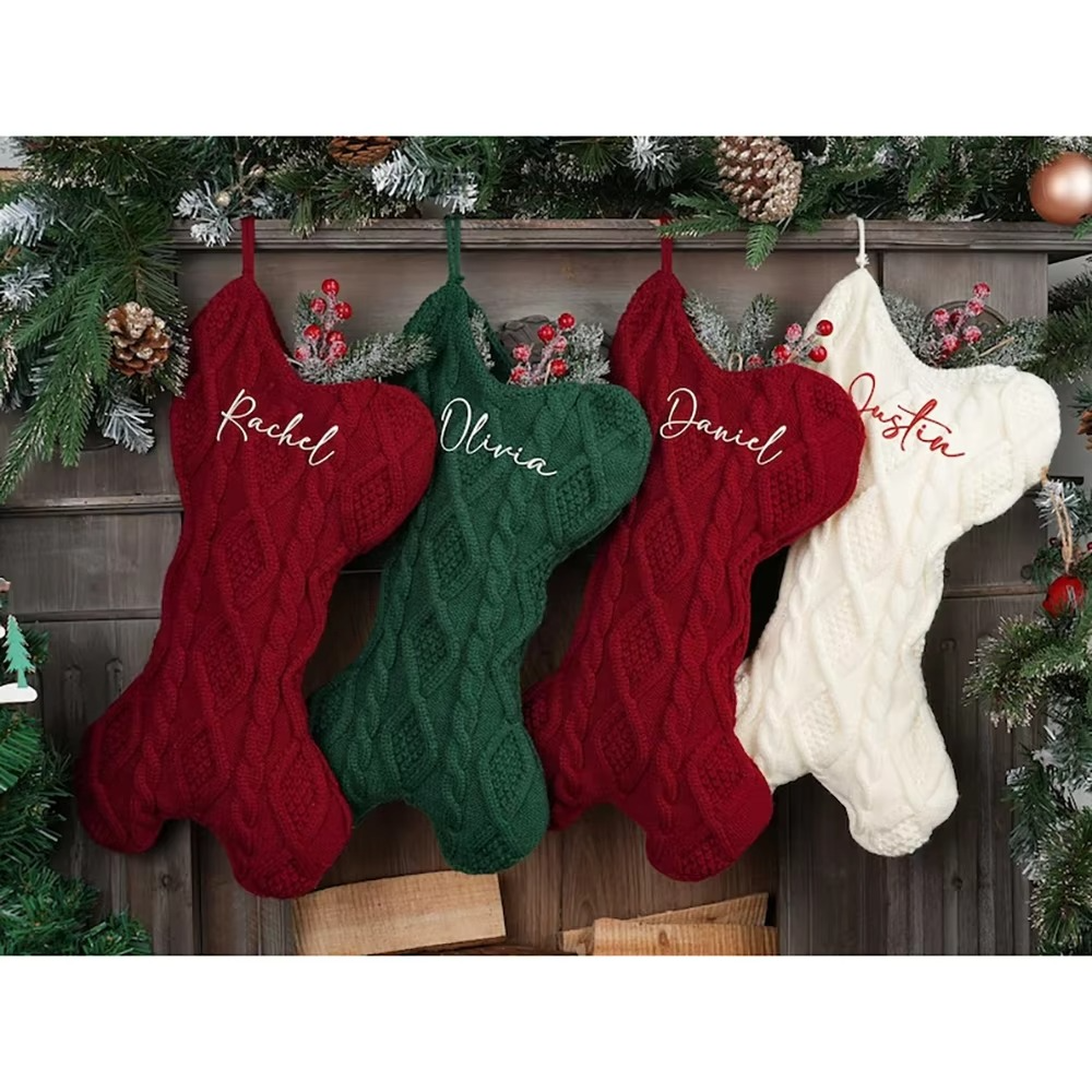 Personalized Christmas Cute Gingerbread Man Drawstring Gift Bag Santa Sack Christmas Eve Keepsake New Year Gift Home Decoration