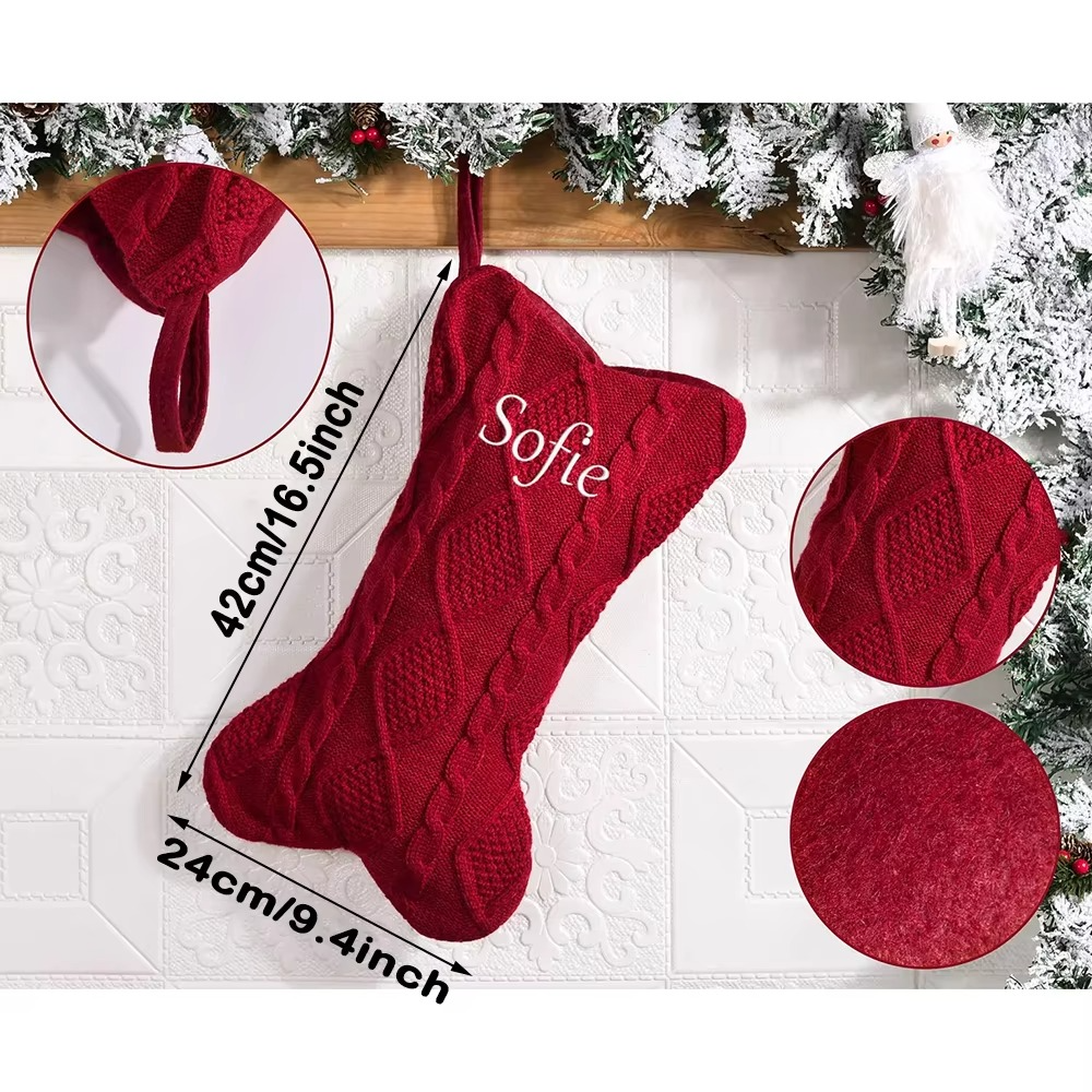 Personalized Christmas Cute Gingerbread Man Drawstring Gift Bag Santa Sack Christmas Eve Keepsake New Year Gift Home Decoration