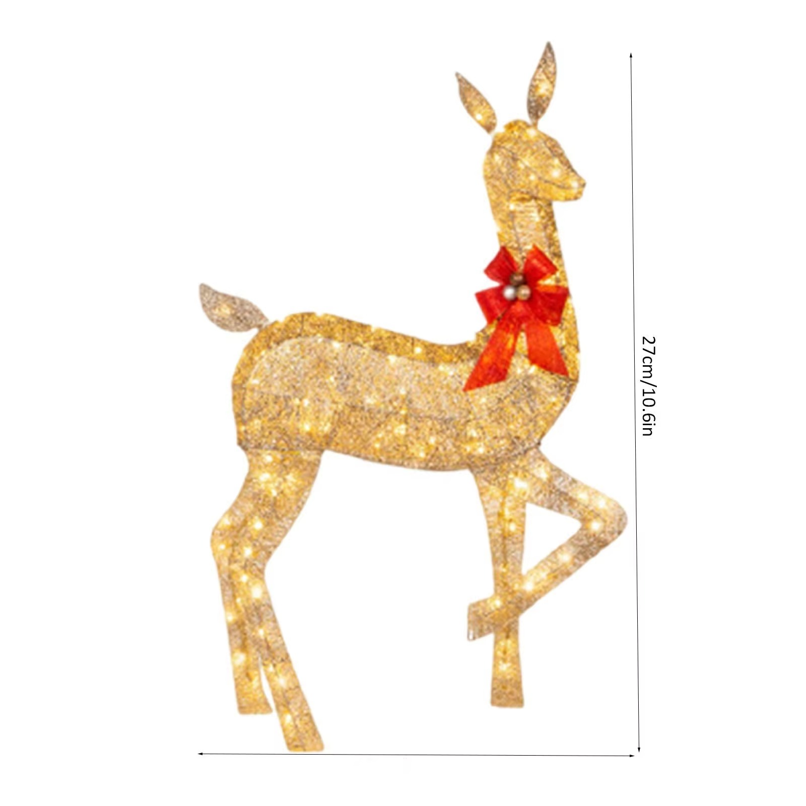 Christmas Garden Decor LED Light Up Reindeer Statues Acrylic Christmas Reindeer Light For Outdoor