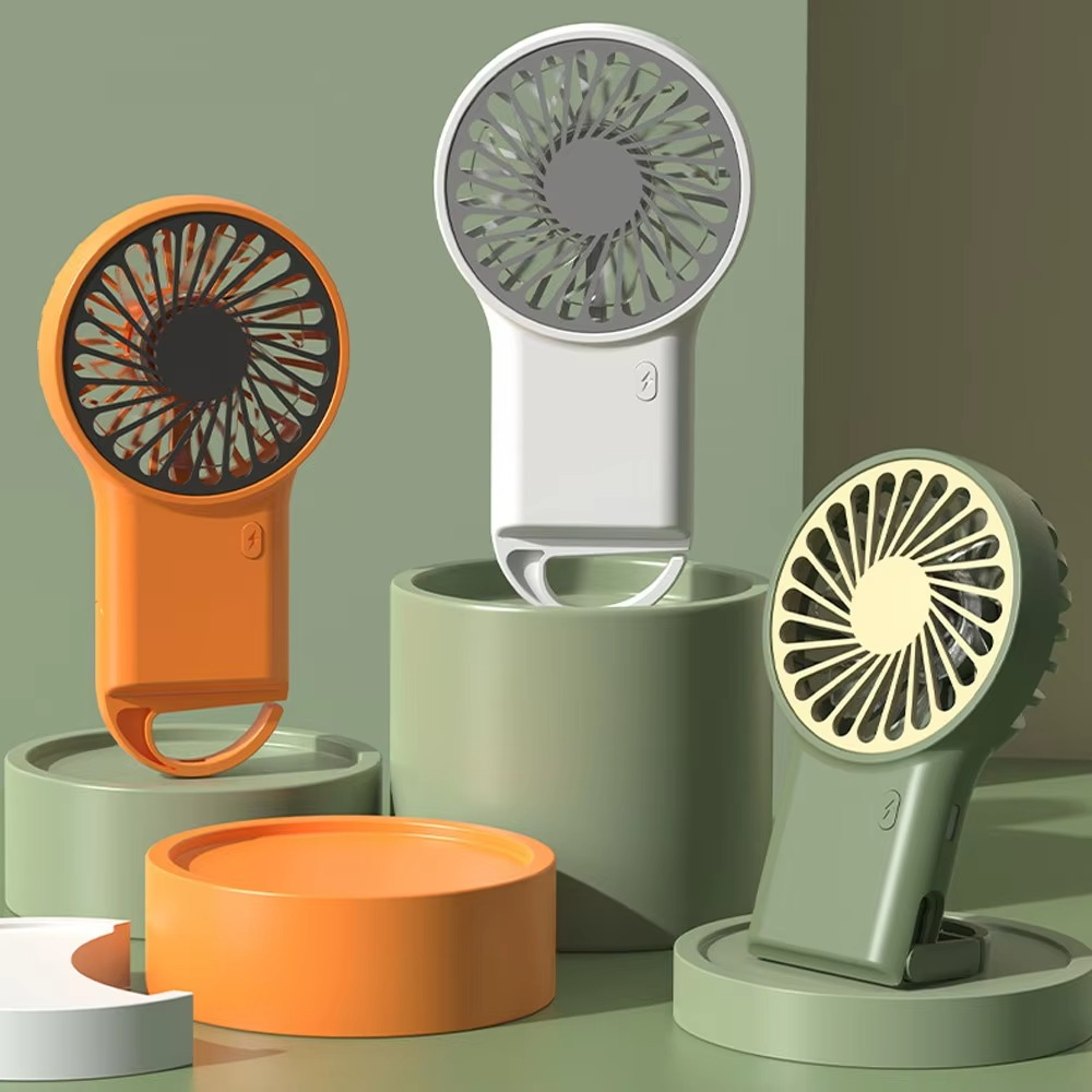 1PCS 3 Speed High Wind Creative Mini Handheld Small Fan USB Charging Portable Desktop Office Travel Pocket Fan hangable buckle