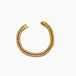 Popular 9999 24K Real Gold Jewelry Boss Bracelet 10mm Buckle Classic Men's Bracelet Luxury