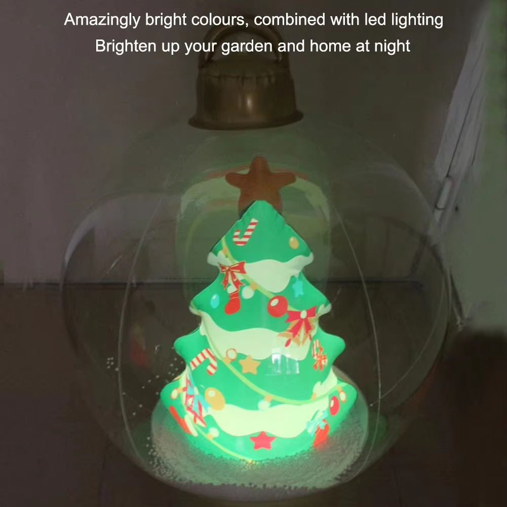 Outdoor Christmas Inflatable Decorated Ball PVC Giant Big Large Balls Xmas Tree Decorations Toy Ball with Light and Remote