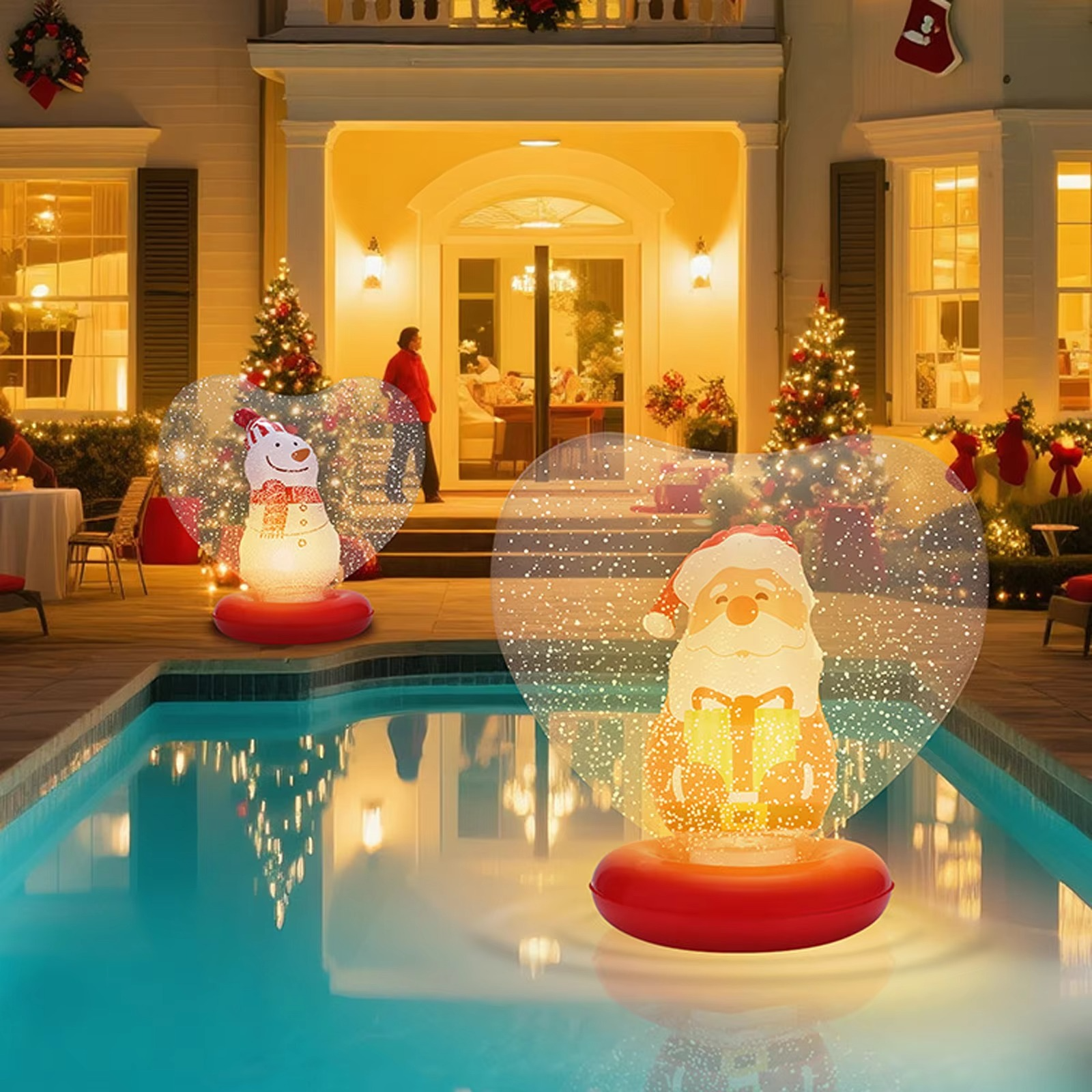 Inflatable Christmas Decoration Ball Light Up PVC Inflatable Christmas Ball Outdoor Garden Courtyard Inflatable Christmas Balls