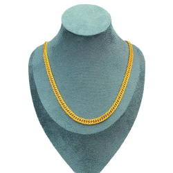 Luxurious 9999 24K real gold horsewhip Boss necklace, fashionable and versatile men's and women's jewelry, gift accessories
