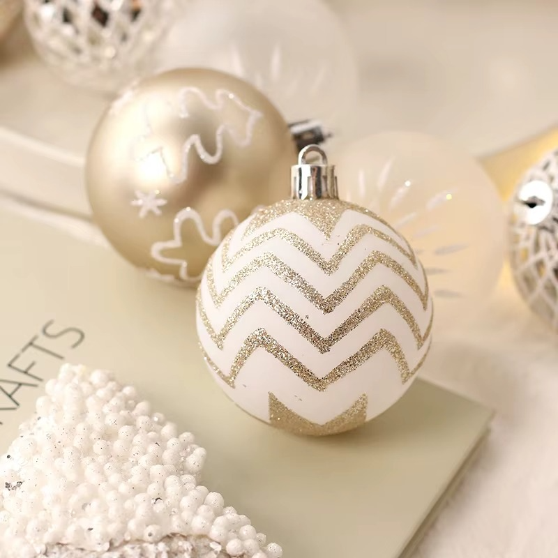 16pcs 6cm Champagne Gold Christmas Balls Xmas Tree Hanging Ornaments Ball Pendants Home Party Christmas Decoration 2026 New Year