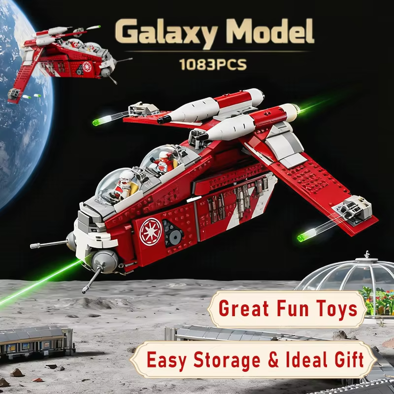 New 1083PCS Galaxy Model Building Blocks Creative DIY MOC Toys For Boy And Kids Space Gift Christmas Birthday Decoration Playset
