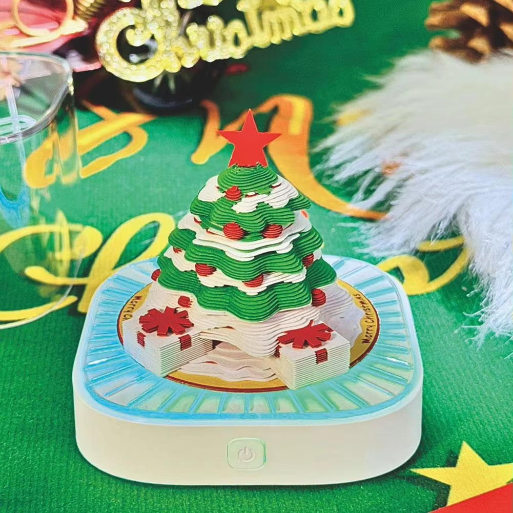 Christmas Decoration Ornaments Christmas Tree 3D Memo Pad Birthday Gifts Notepad Calendar 2026 For Kids New Year Home Decor