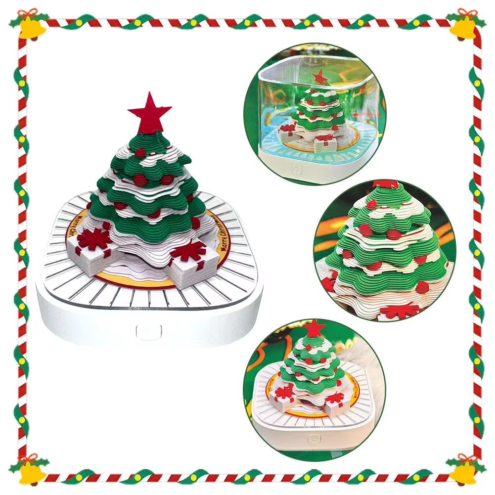 Christmas Decoration Ornaments Christmas Tree 3D Memo Pad Birthday Gifts Notepad Calendar 2026 For Kids New Year Home Decor