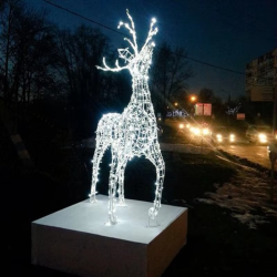 Custom. high quality Xmas reindeer led magic color lights for outdoor project led 3D motif deer