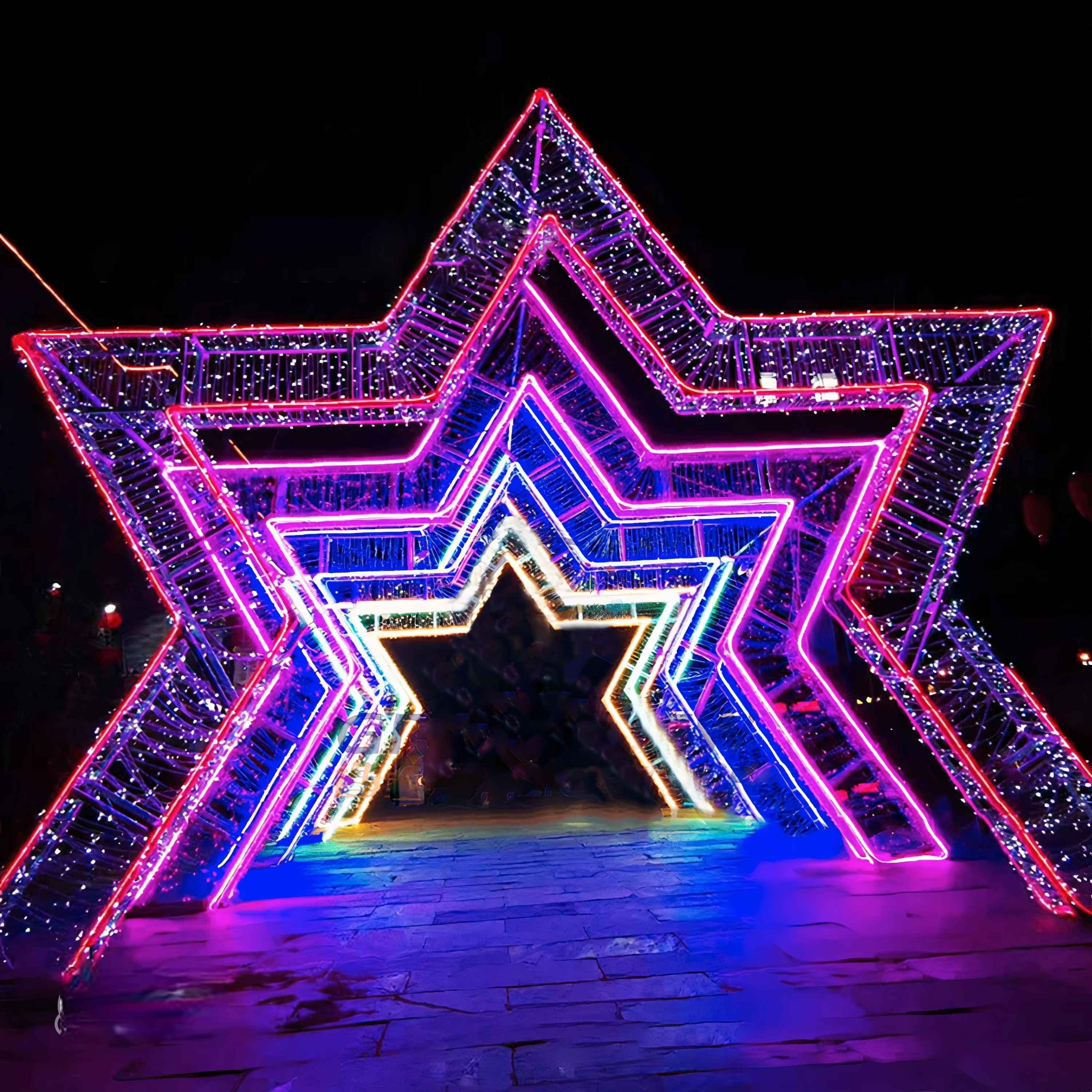 IP65 High Brightness 3D Motif LED Lighting Waterproof Christmas Arch Light for Home Decorations Landscape Celebrations Halloween