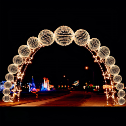 IP65 High Brightness 3D Motif LED Lighting Waterproof Christmas Arch Light for Home Decorations Landscape Celebrations Halloween