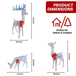 Navidad 3D life size large giant reindeer Christmas led motif lights outdoor Christmas village yard garden decorations
