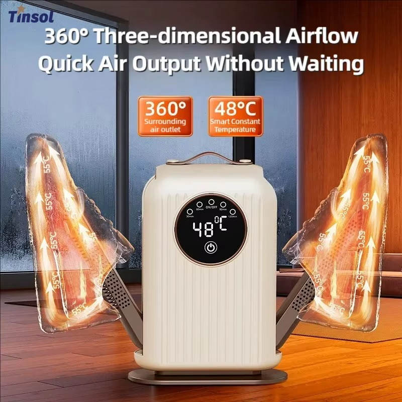 TINSOL 2025 New Electric Shoe Dryer Deodorization Sterilization Heater Smart Dehumidifier Heater Multifunctional Sock Dryer