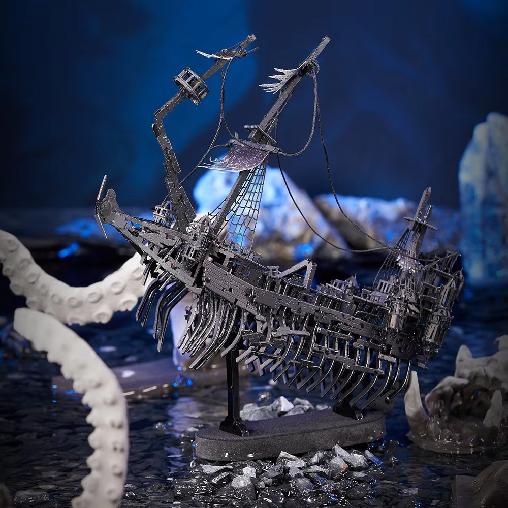 Piececool 3D Metal Puzzles Gifts Abyssal Ghost Pirate Ship Model Building Kits DIY Toys for Birthday and Christmas