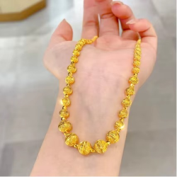 Cat's Eye Necklace for Women, 24K Gold, AU999 | Gold chain with glowing cat's eye stone, mysterious elegance for everyday wear.