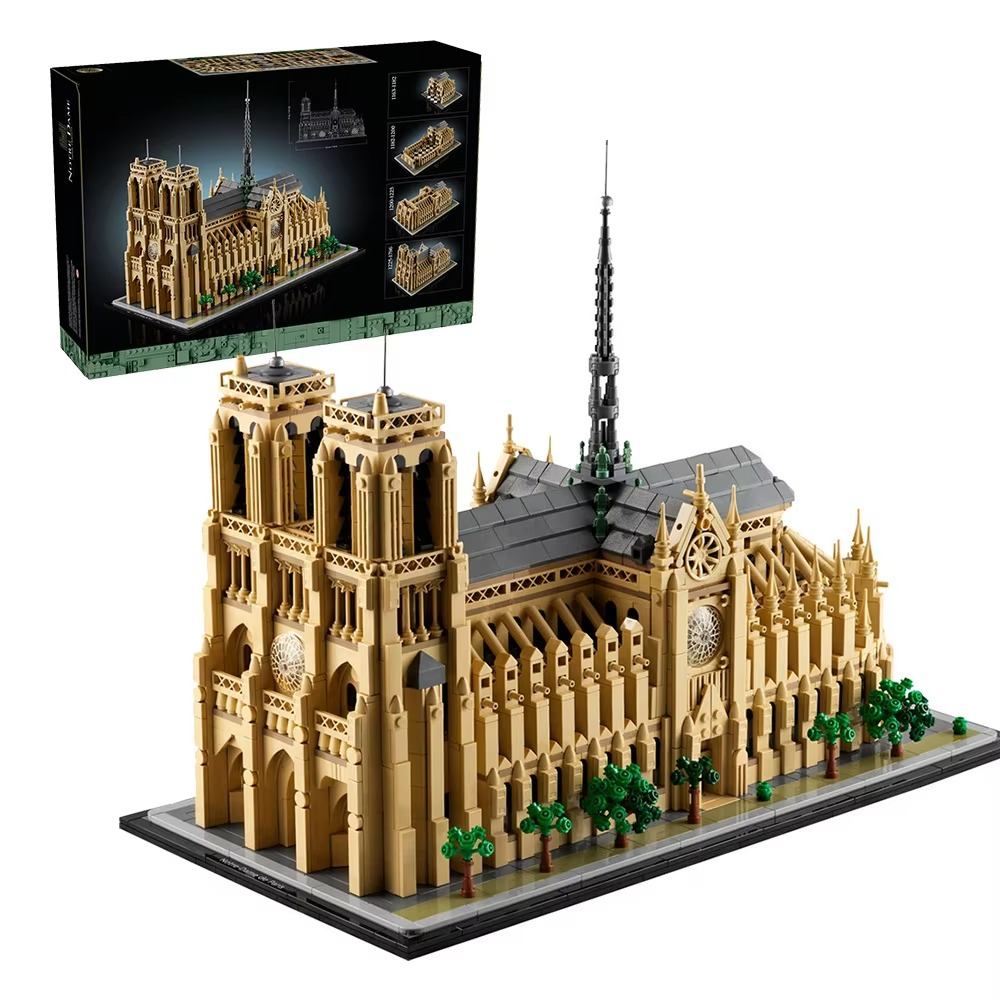 Notre-Dame de Paris Architectural Model Kit 21061 Collectible Building Blocks Set for Adults Christmas Gift Idea for Lovers of History