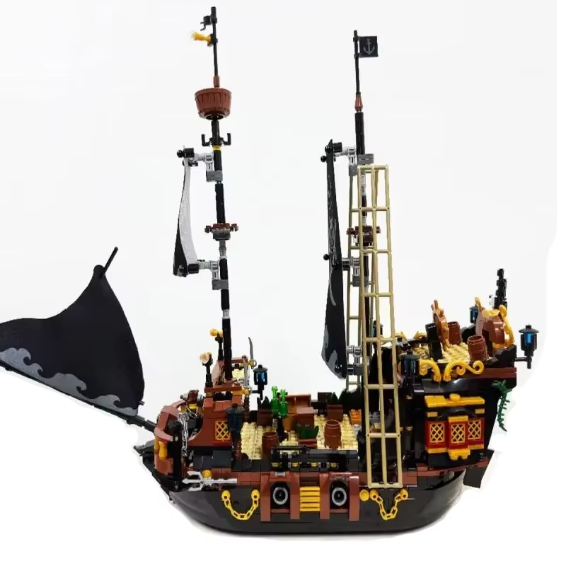 1328STK DIY Pirate Ship Building Blocks Bricks Assembly Adventure Model Toys Children's Educational Toys Set Christmas Birthday Gifts