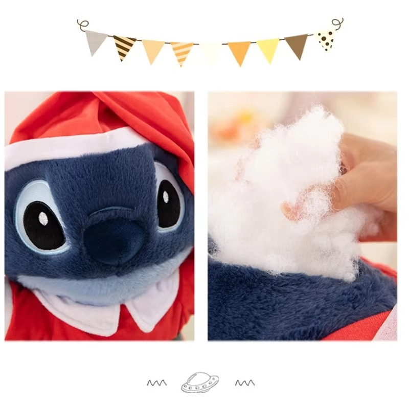 40CM Lilo and Stitch Xmas Disney Plush Toys Cartoon Anime Stuffed Kawaii Halloween Soft Stich Doll Plushie Kids Birthday Gifts
