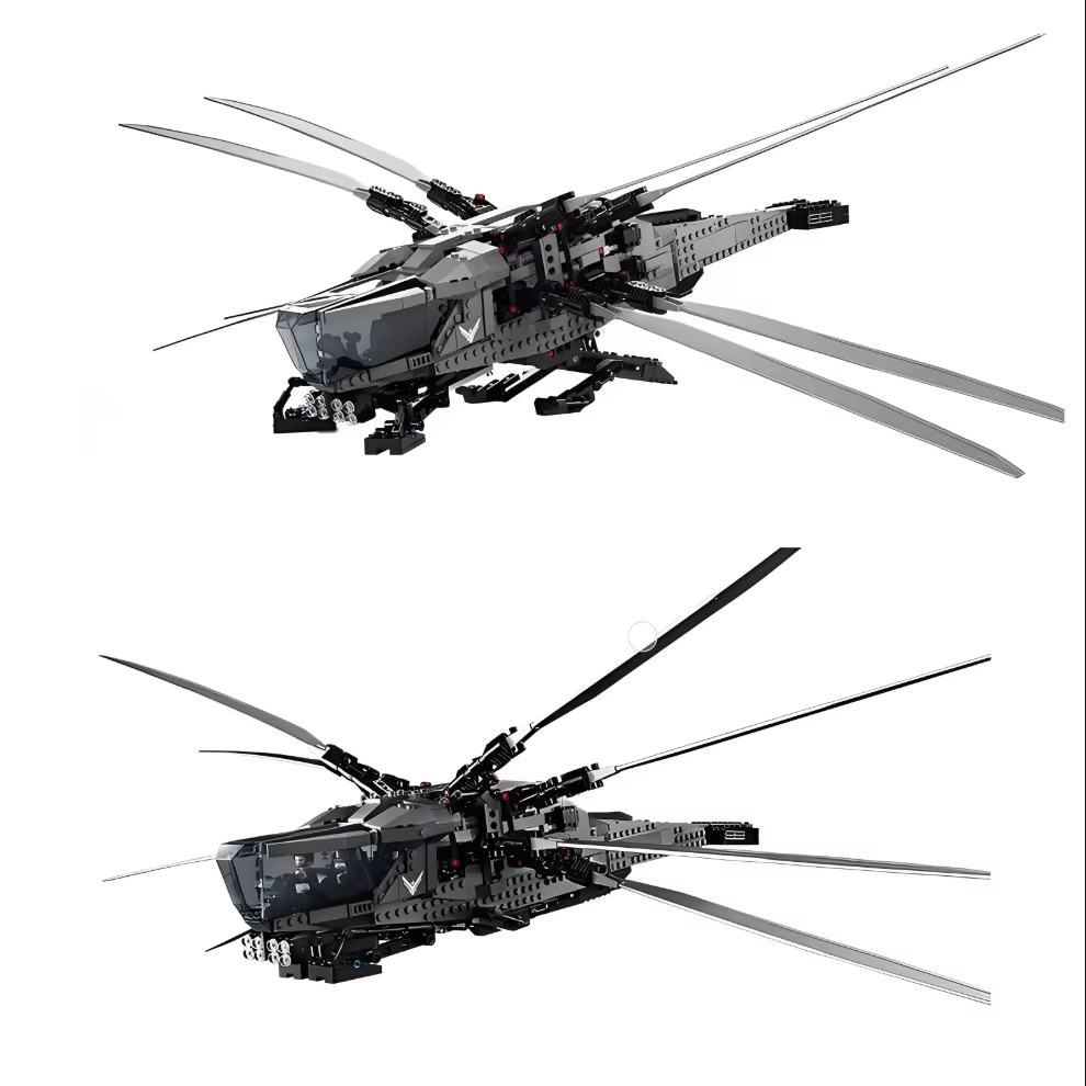 MOC 1369PCS Inventor Dune Atreides Royal Ornithopter Helicopter Building Blocks Construction Bricks Set Toy Children Party Gifs