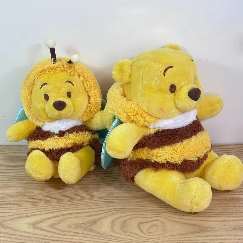 Winnie The Pooh Bee Plush Toys Pillow Decoration Anime Bear Stuffed Doll Cartoon Kids Disney Birthday Xmas Gifts