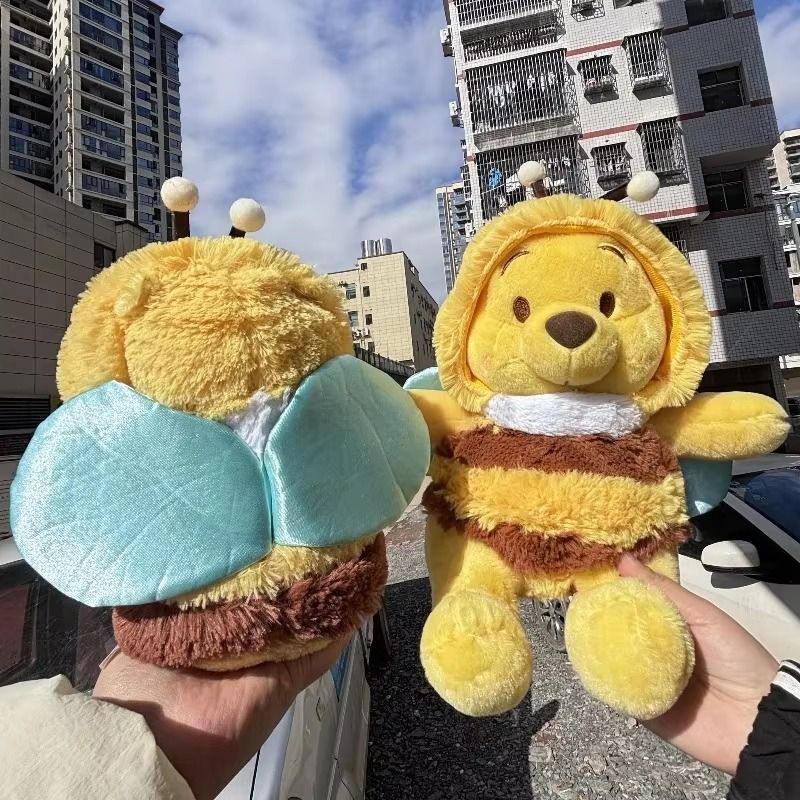 Winnie The Pooh Bee Plush Toys Pillow Decoration Anime Bear Stuffed Doll Cartoon Kids Disney Birthday Xmas Gifts