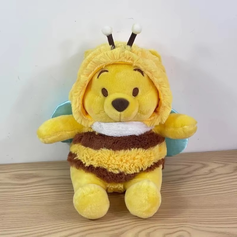 Winnie The Pooh Bee Plush Toys Pillow Decoration Anime Bear Stuffed Doll Cartoon Kids Disney Birthday Xmas Gifts