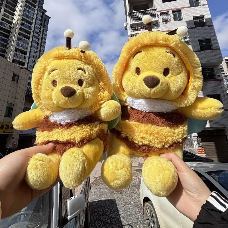 Winnie The Pooh Bee Plush Toys Pillow Decoration Anime Bear Stuffed Doll Cartoon Kids Disney Birthday Xmas Gifts