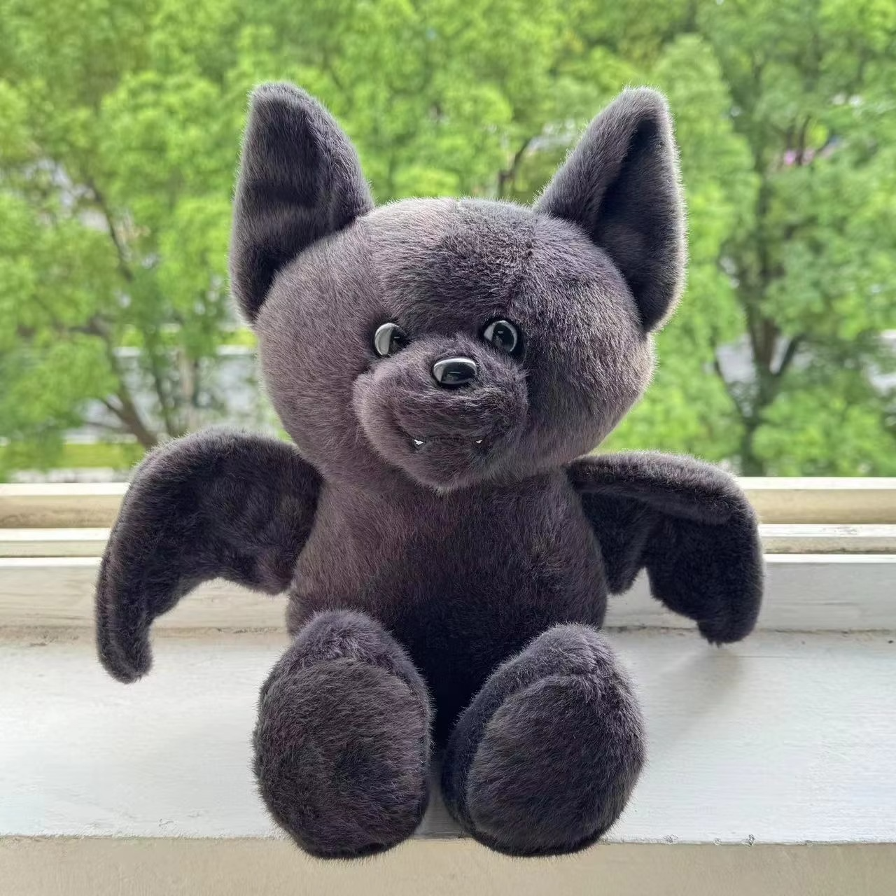 2025 New Build Bear Posable Bat Soft Plush Toy Cute Pet Animals Doll Birthday Halloween Christmas Gifts
