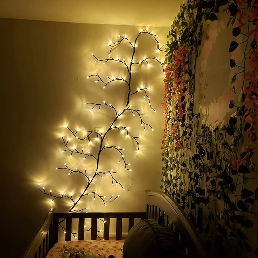 Creative 2.3M 144LEDs Willow Branch String Lights Waterproof Garland Christmas Fairy Lights for Room Wedding Party Holiday Decor