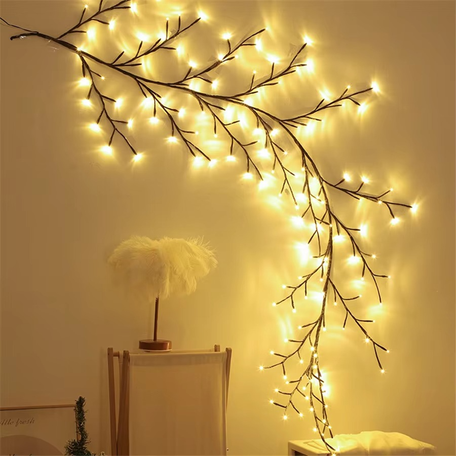 Creative 2.3M 144LEDs Willow Branch String Lights Waterproof Garland Christmas Fairy Lights for Room Wedding Party Holiday Decor