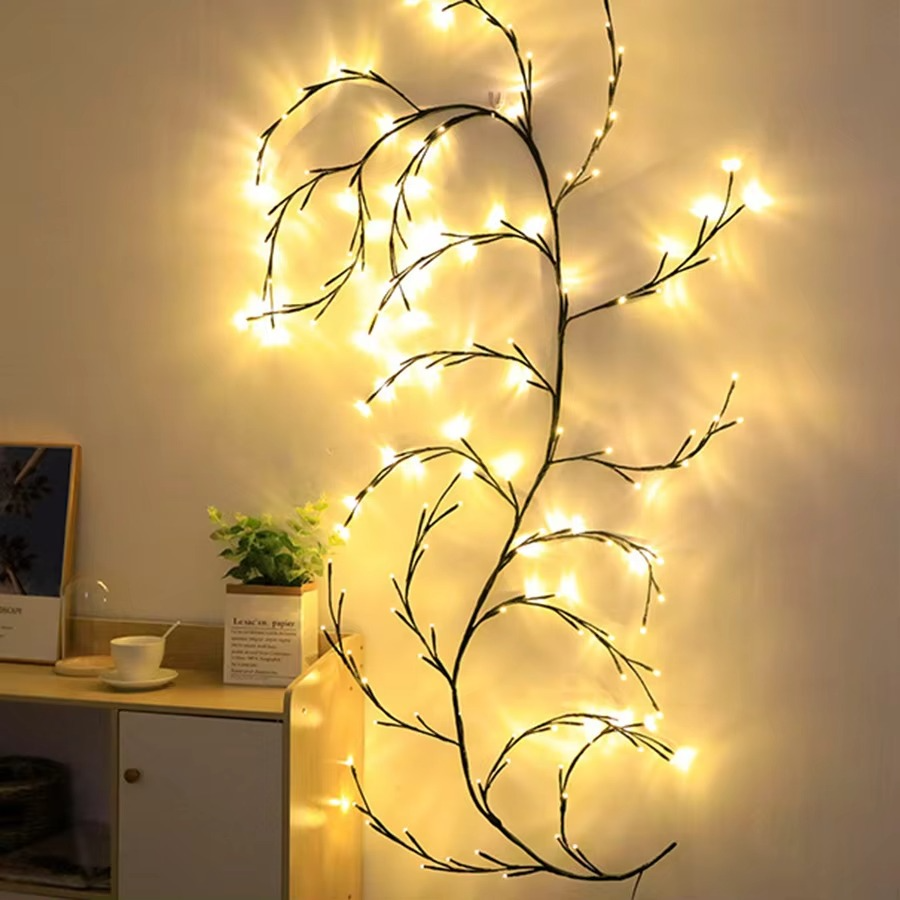 Creative 2.3M 144LEDs Willow Branch String Lights Waterproof Garland Christmas Fairy Lights for Room Wedding Party Holiday Decor