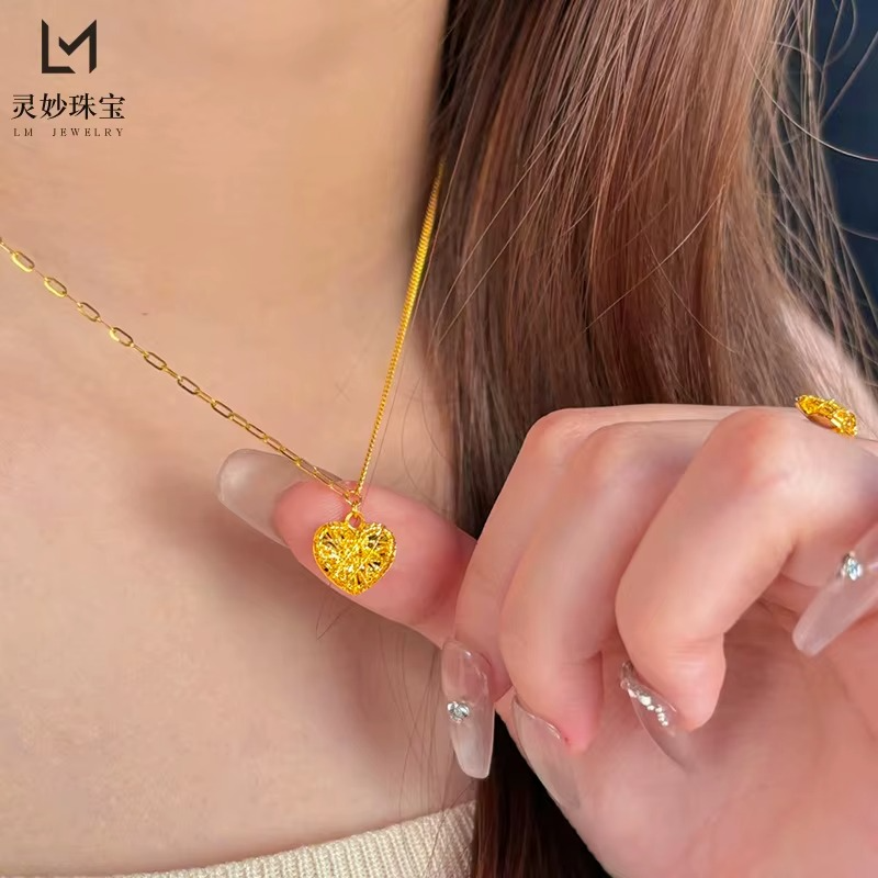 AU999 24K Gold Sugar Cube Set | Hollow - carved bracelet, pearl - accented, matte ring, diamond - set pendant, cute & trendy