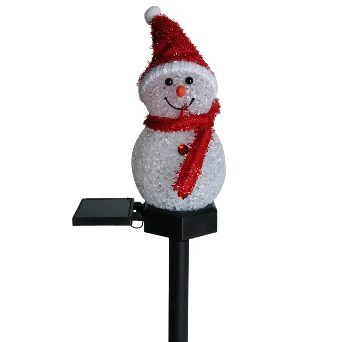 LED Christmas Solar Power Snowman Light Outdoor Waterproof Lawn Lamps Garden Garland Yard Fence Light for Christmas Decoration