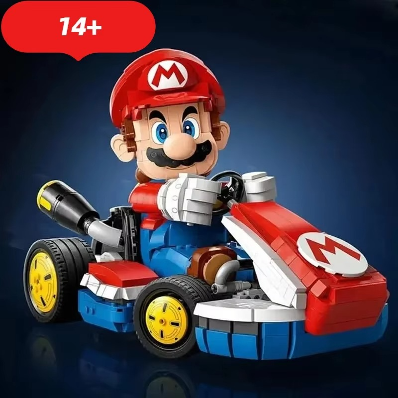 Creative MOC 72037 Standard Kart Classic Game Racing Car Model Building Blocks City Car Assembly Bricks Toys Christmas Gifts