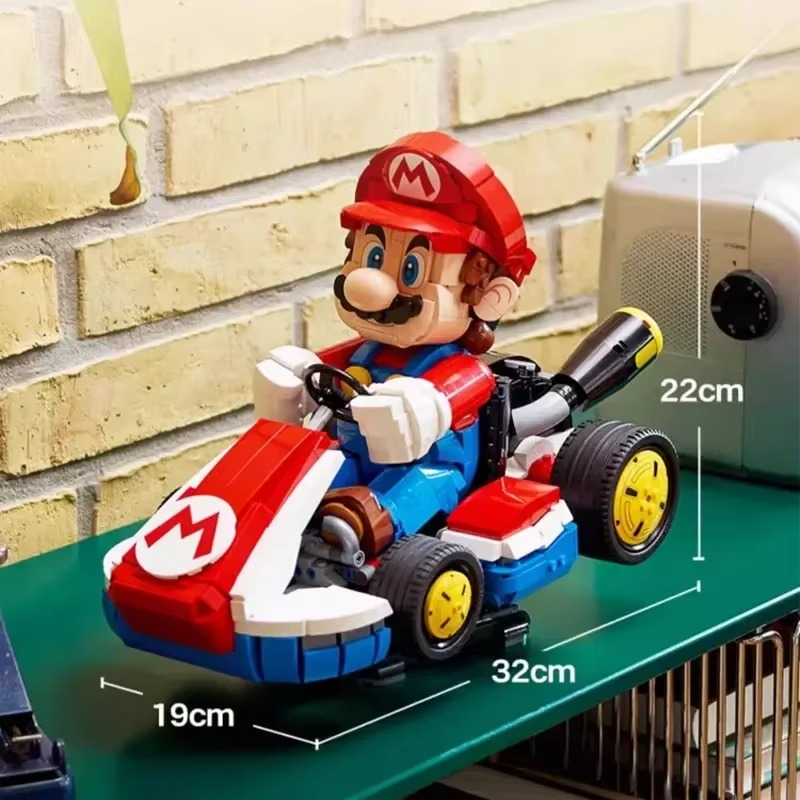 Creative MOC 72037 Standard Kart Classic Game Racing Car Model Building Blocks City Car Assembly Bricks Toys Christmas Gifts