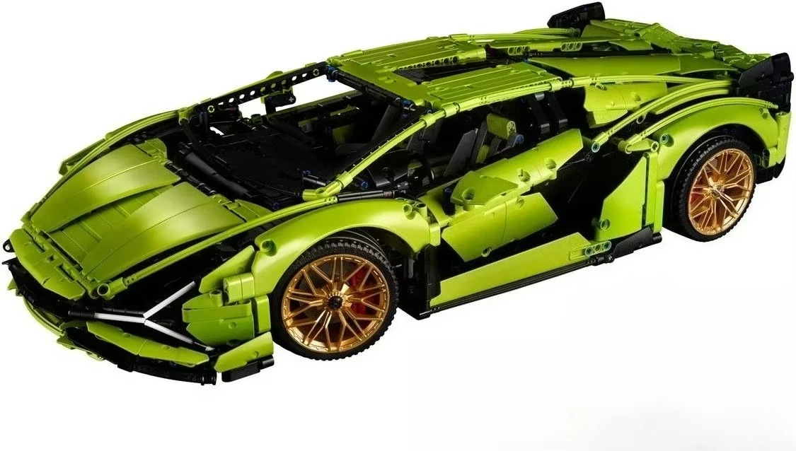Green Sports Car Building Blocks Sets 1:8 Car Model Toys Compatible With Legoed Particles Suitable For Christmas Gifts 42115