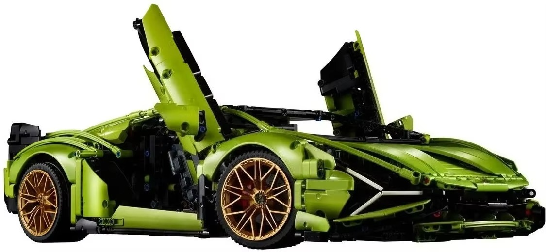 Green Sports Car Building Blocks Sets 1:8 Car Model Toys Compatible With Legoed Particles Suitable For Christmas Gifts 42115