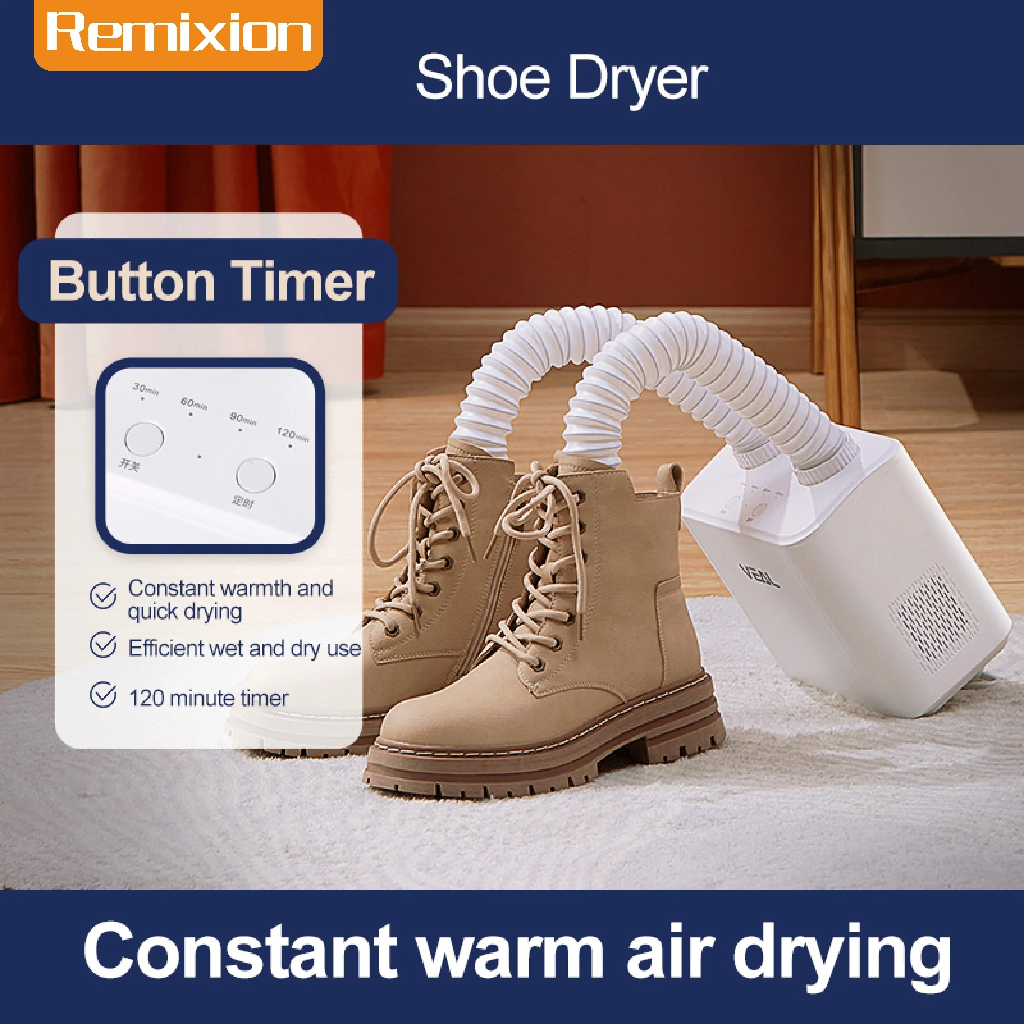 220/110V Shoe Dryer Electronic Timing Household Boot Dryer Activated Carbon Sterilization Deodorizing Shoes And Clothes Dryer
