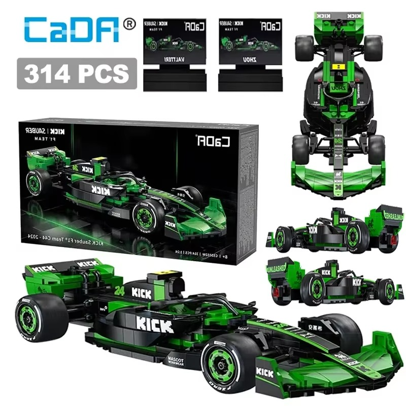 Cada KICK Sauber Team C44 Formula-1 F1 Technical Racing Car Number 24 Sports Car Building Blocks Car Bricks Toys Holiday Gifts