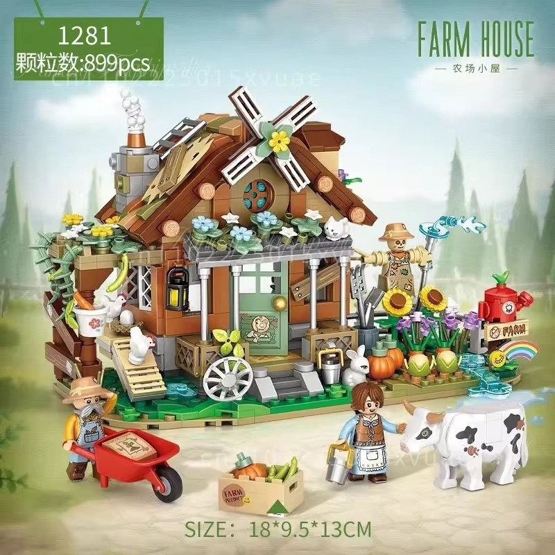 New Small Particle Building Blocks Assembly Toy Puzzle Children's Christmas House Candy House Model Collect Christmas Gift