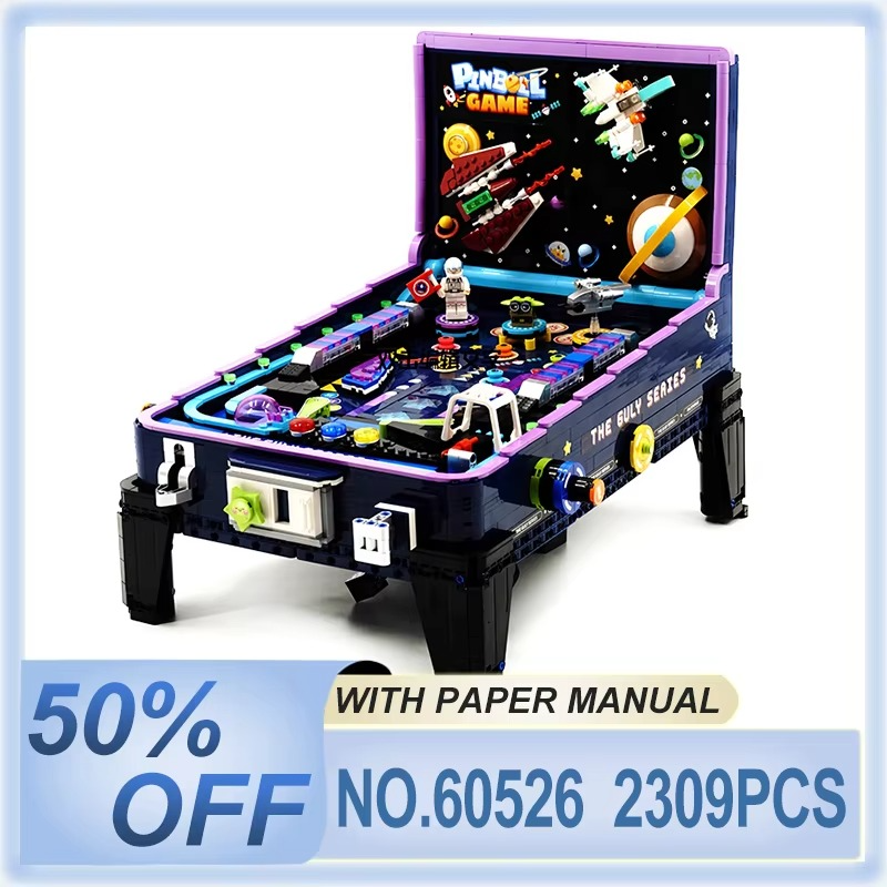 IN STOCK 60526 MOC Idea Game Machine Pinball Table Building Blocks Bricks Model Assembly Puzzle DIY Toys for Boys Christmas Gift