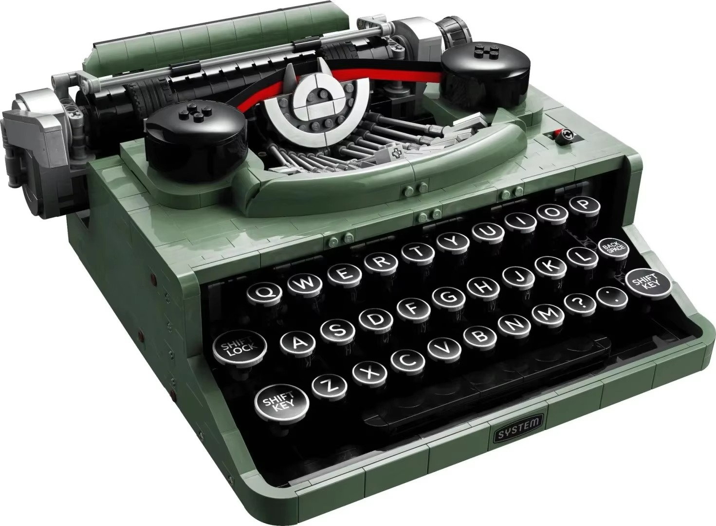 MOC Compatible Display Retro Typewriter Building Blocks Marking Machine Keyboard Kids Gift Toy Christmas Birthday gifts