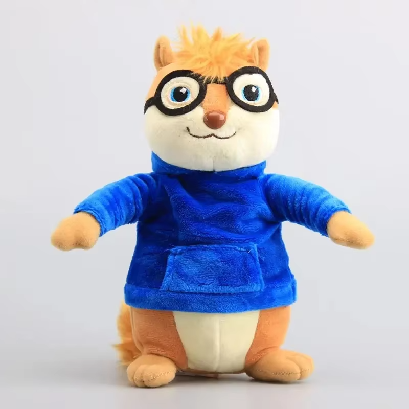 New 3pcs 22cm Alvin and the Chipmunks Halloween Plush Toys Kawaii Fluffy Chipmunks Stuffed Animals Birthday Christmas Gift