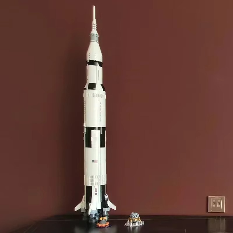 2025 The Apollo Saturn V Building Blocks Space Rocket Idea Series Bricks Educational Toys For Children Birthday Xmas Gifts