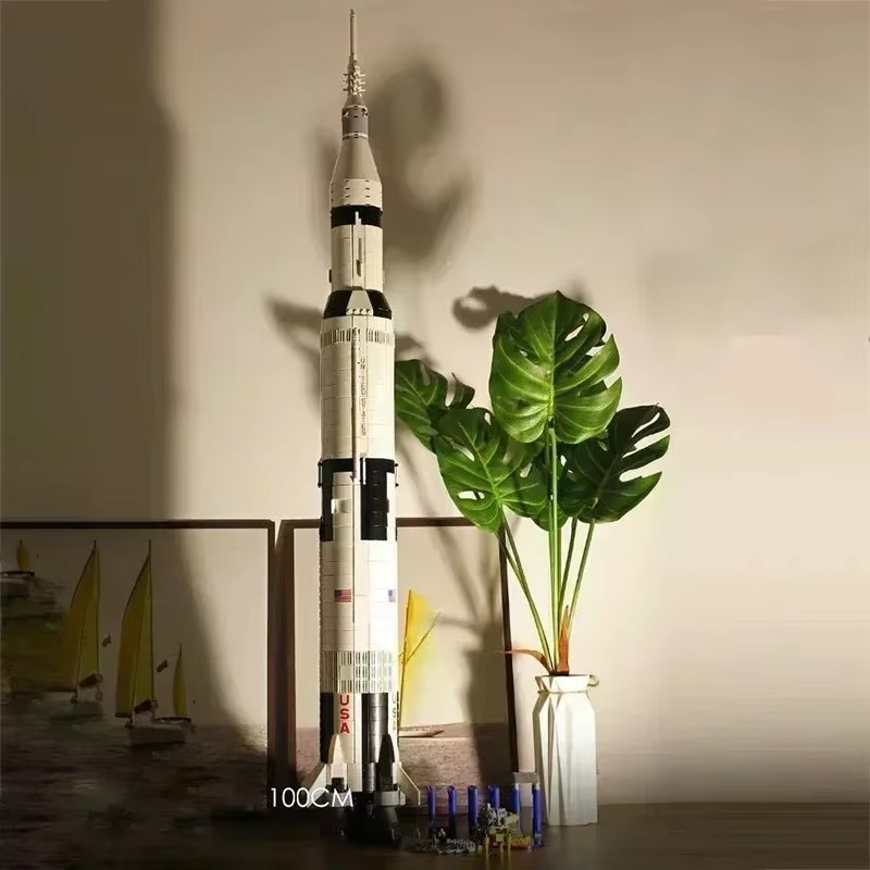 2025 The Apollo Saturn V Building Blocks Space Rocket Idea Series Bricks Educational Toys For Children Birthday Xmas Gifts