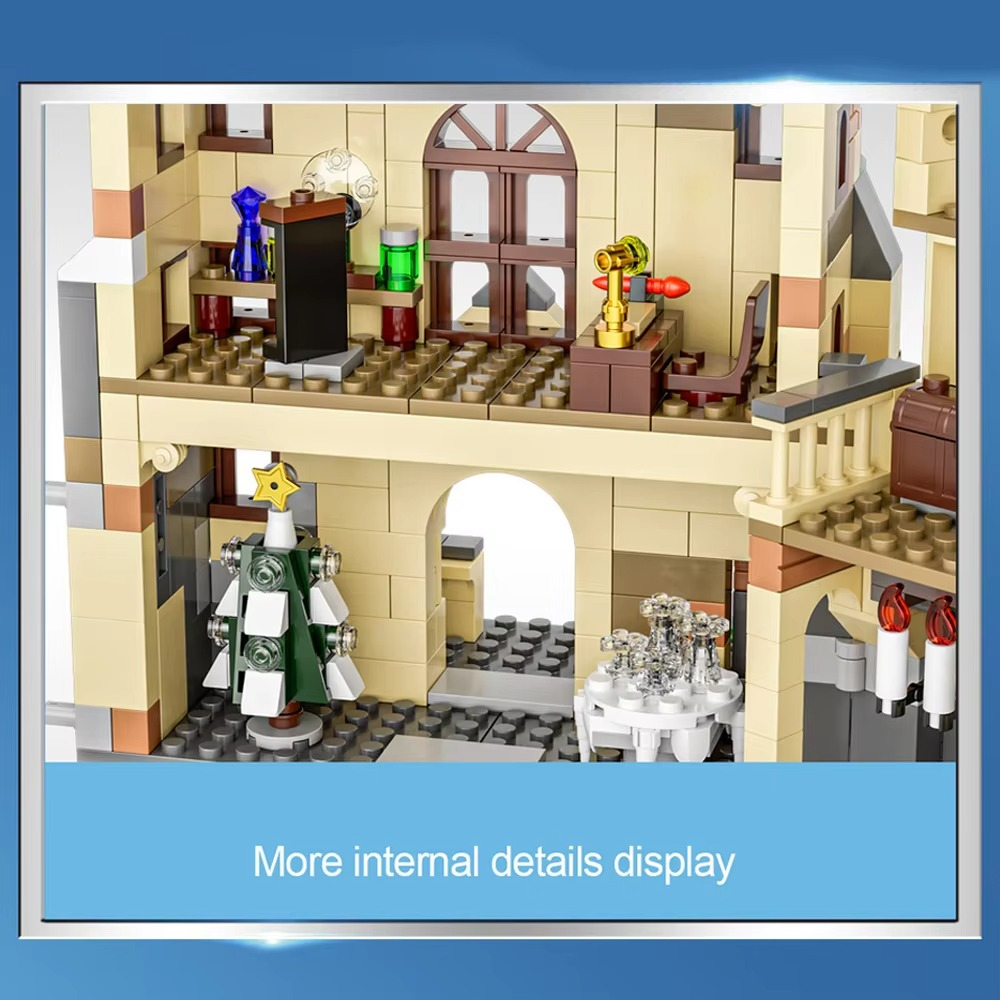 JQ20002 Creative Expert Magic Academy Bell Tower 1305pcs Mini Brick Model Harry Building Blocks Toys Christmas Gifts