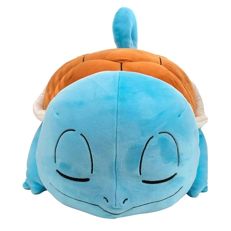 50cm Cute Pokemon Sleepy Squirtle Soft Plush Stuffed Toy Dolls Home Decor Christmas Gift For Child Kids