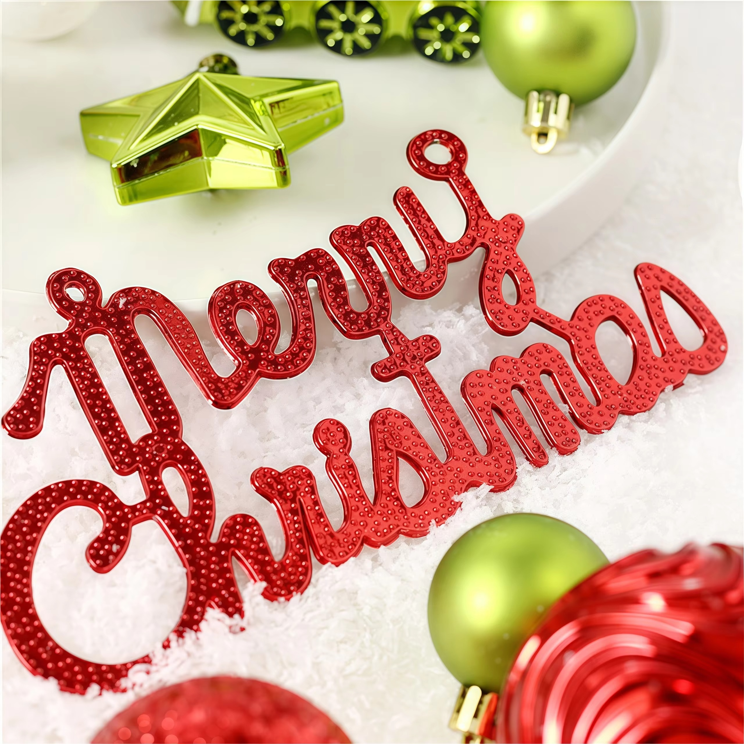 65PCS Christmas Ball Christmas Tree Ornaments Ball Xmas Hanging Tree Pendants New Year Decor Home Christmas Decoration 2025