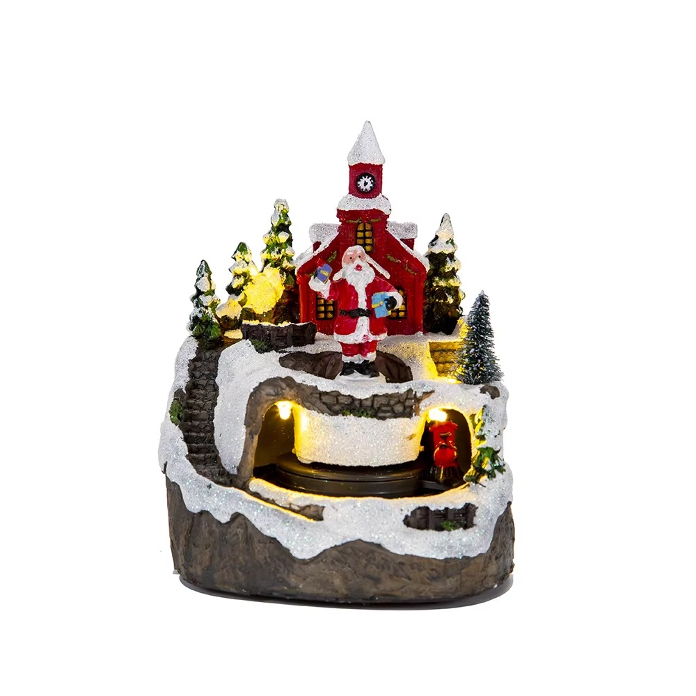 Christmas Snow House Electric Music Light Up House Christmas Display Gift Gift Christmas Decorations